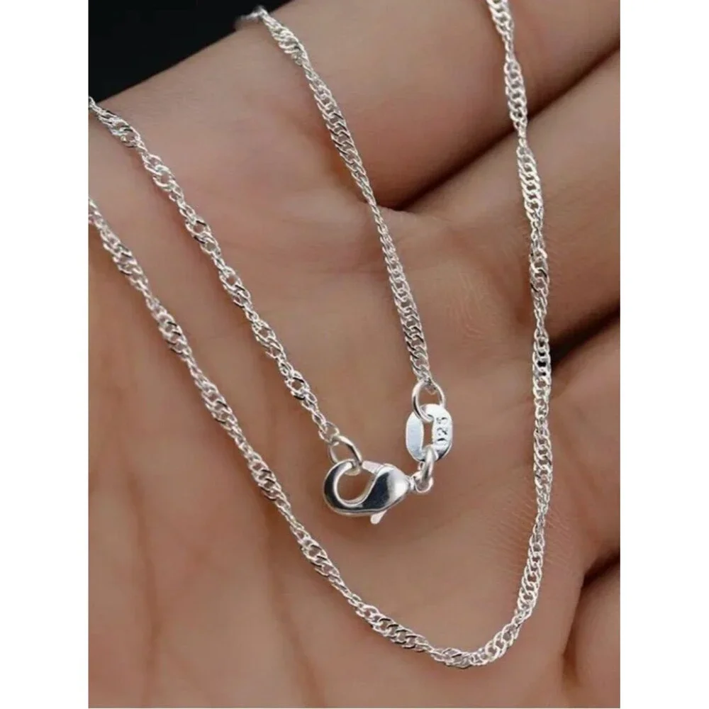 S925 22” Silver Chain Necklace